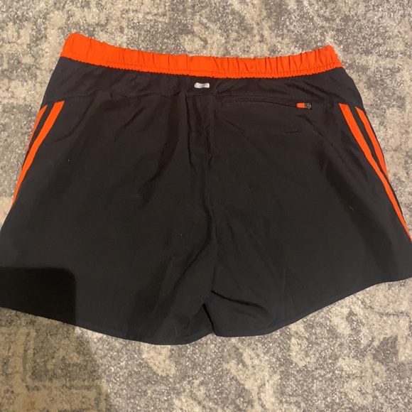 WOMENS Adidas Black Orange Active Shorts 10 - Picture 4 of 4